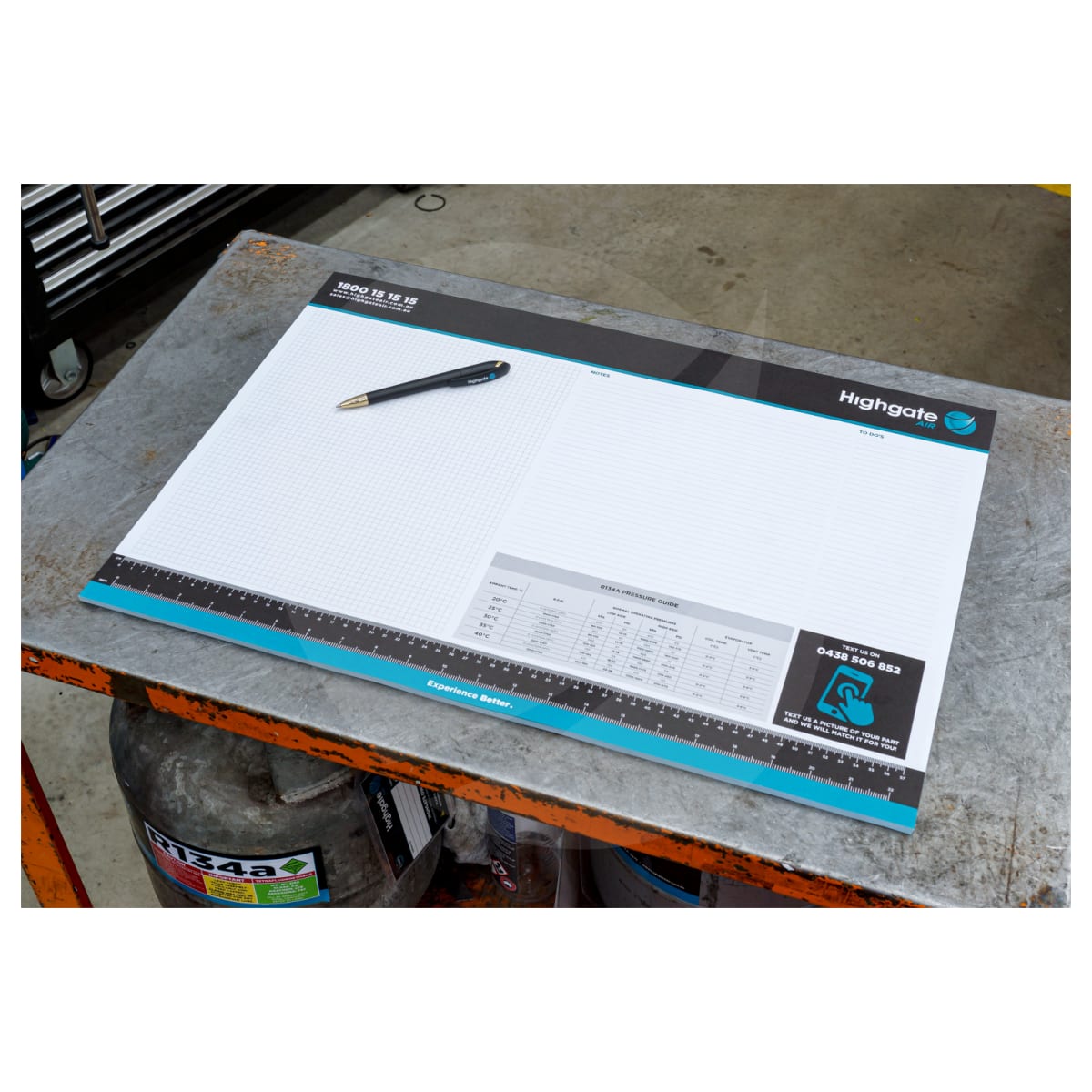 PROMOTIONAL PRODUCT, HIGHGATE AIR NOTEPAD, DESK, SQUARE NOTES RULLER, A2